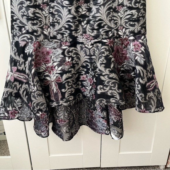 Marchesa Notte Jeweled Damask Cocktail Dress size 12 - Picture 6 of 16